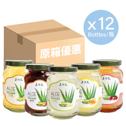 [Case Discount] Lo Hong Ka Ready-to-Eat Aloe Vera - Yuzu Honey Flavor (12 bottles)