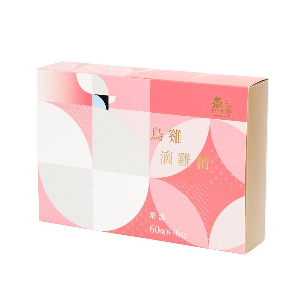 【1個月套裝 - 5盒】燕之家烏雞滴雞精 (60毫升X 6包)